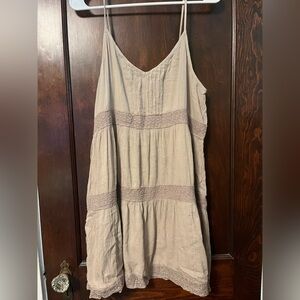Aerie Tan and Brown Swim Coverup